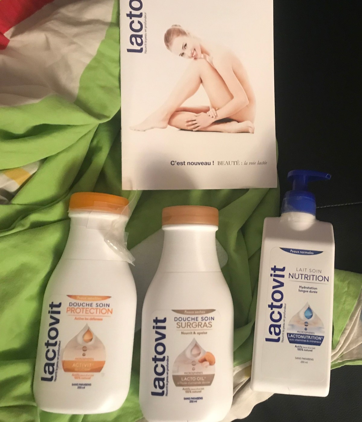 Mes gels douches et mon lait corporel tout doux avec&nbsp;Lactovit!